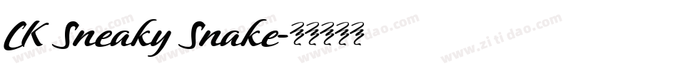 CK Sneaky Snake字体转换